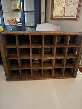 Vintage Rare 1950s Coca Cola Yellow & Red Wooden Crate Case Box 24 Spaces